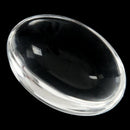 30 Pcs Clear Oval Glass Embellishment Findings For Cabochon Setting DIY 25x