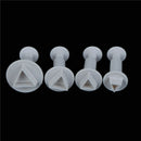 4pcs Triangle Plastic Cookie Cutter Fondant Cutter Mold Cake Decorating Tool LJ