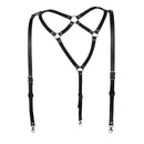 Men's PU Leather Chest Body Harness Belt Adjustable Buckle Straps Club Wear
