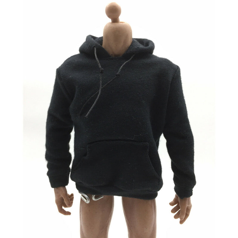 1:6 Black Hoodie Hooded Top & Cap Clothing for 12''     Figures
