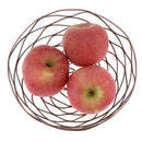 Metal Iron Wire Storage Fruit Vegetable Basket Serving Storage Bowl,Bronze