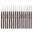 16pcs Plastic Handle Metal Aluminum Crochet Hook Knitting Needles Set