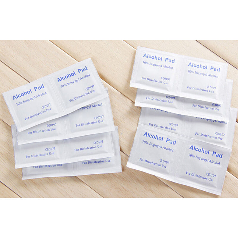 100pcs Alcohol Wipe Pad Medical Swab in Sachet Antibacterial Tool Cleanser -