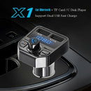 2018 New X1 Car Bluetooth Hands-free FM Transmitter USB Charger MP3 Music P E3T3