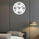 Wall Clock Silent Non-Ticking Battery Operated 12'' Round Wall Clock White