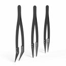Black Ceramic Tweezers Set - Antistatic,Anticorrosion,Antimagnetic,Highly H