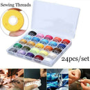 25* Sewing Machine Bobbins Thread Spools Case With Threads for Sewing Machine AU