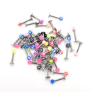 Flossy 10X Stainless Steel Ball Top Lip Studs Ear Rings Tragus Body Piercing LJ