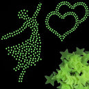 100pcs Star Fluorescent Wall Stickers Children Room Luminous Decals Decor A