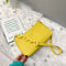 Women Solid Evening Clutch Shoulder Handbags PU Leather Totes Bags (Yellow)