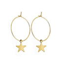 Elegant 1Pair Star Earrings Ear Hook Drop Hoop Pendant Dangle Women Jewellery