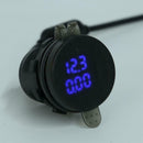3A QC 3.0 USB Car Charger Power Socket Adapter for Motorcycle Boat (Blue)