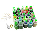 82x Sewing Line Thread Spool Set Prewound Bobbin Cotton Reel Needle Portable Kit