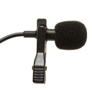 Lavalier Lapel Clip-on Microphone for Smartphones PC Audio Recording Black