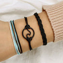3 Pcs Summer Surfer Wave Bracelet Adjustable Friendship Bracelet Handcrafte H3Q6