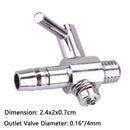 4Pcs Thread Stainless Steel Aquarium Air Flow Distributor Lever Control Valve t