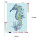 5D DIY Full Drill Square Diamond Painting Sea Horse Cross Stitch Mosaic
