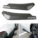 1Pair Carbon Fiber Car Rear Bumper Lip Diffuser Fins Splitter Accessories M4S7