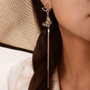 Fashion Butterfly Drop Earrings Long Dangles Women Statement Jewelry Gift