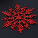 Christmas Snowflake Ornaments Sprinkles Xmas Tree Hang Pendant (Red)