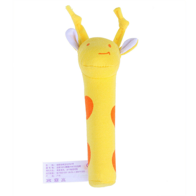 Developmental Animal Soft Stuffed Infant Baby Plush Toys Rattles Giraffe