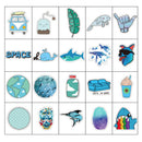 100Pcs Grils' Blue Graffiti Animal Cartoon Computer Stickers Luggage Car Decals