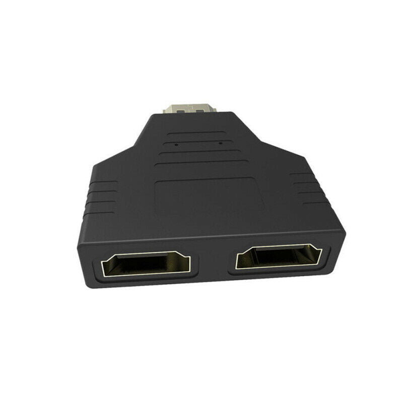 HDMI Splitter 2 Port Video Audio Adapter Converter HDTV 1 Male in 2 Female Out