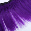Motorcycle Adhesive Helmet Mohawk Hair Patches Skinhead Costumes Wig Purple