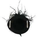 Women Barrette Strass spring Burlesque Punk Mini Hat black W5G5