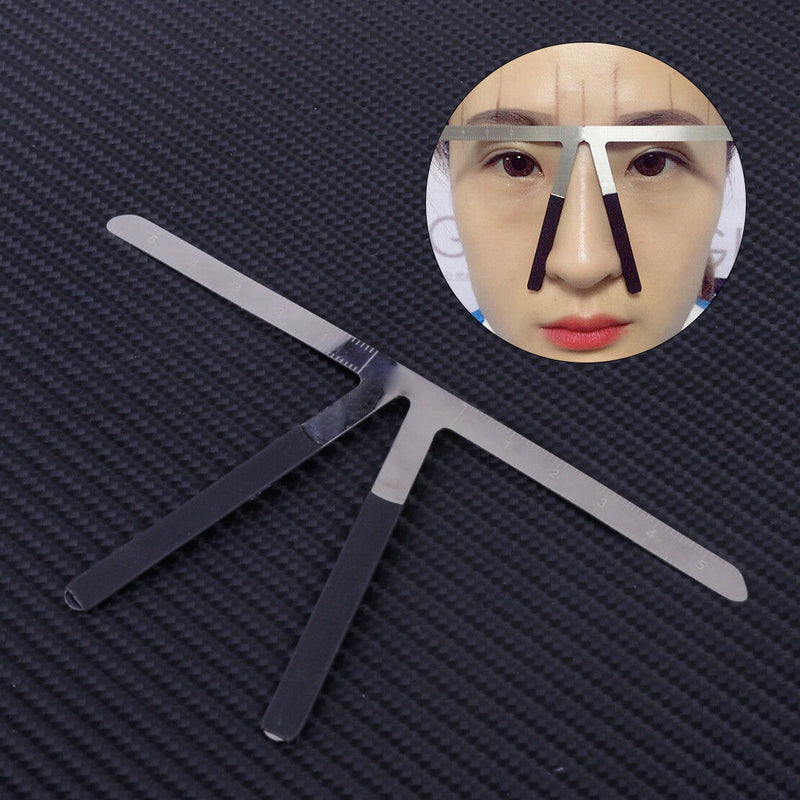 Microblading Eyebrow Stencil Tattoo Ruler Measuring Shaper Reusable Make Up Tool