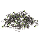 50 Pieces Fishing Barrel Rolling Swivels with Interlock Snaps Connectors L