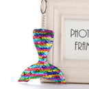 Sequins Mermaid Tail Keychain Charms Paillette Pendants Keyring Diy Mermaid
