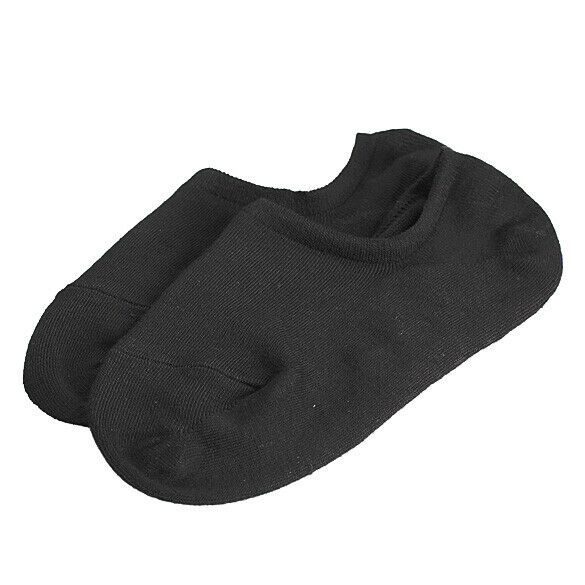 Nonslip Bamboo Fiber Socks Cotton Ankle Boat Low-cut Black A
