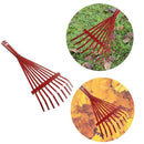 9 Tooth Adjustable Hoe Garden Grass Leaf Rake Folding Head Durable Cleaning D8R8