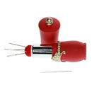Lipstick Shaped Needles Pin Cushion with 5x Sewing Needles Portable Red