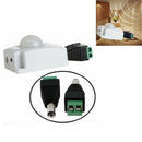 Auto DC 12V-24V 10A Infrared PIR Motion Sensor Switch For LED Light + Connectors