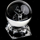 80mm Clear Crystal Glass Ball Sphere Balls Home Office Decoration - Elk