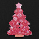 50pcs Christmas Tree 2 Holes Wooden Buttons for Sewing Crafting Z4E6