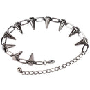5X(Metal Spikes Studs Rivets Punk Goth Necklace Choker Collar C6D8)