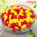 1000Pcs Multicolor Empty Gelatin Capsules Pill Vcaps Gel Halal Separated Box ME