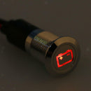 12mm Waterproof LED Battery Alternator Warning Light Lamp Dash Panel Red