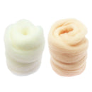 2Pcs Soft Needle Felting Nature Wool Top Roving Dyed Spinning Wet Fibers DIY