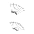 20Pcs Lapel Pin Stick Pin Base Glue on Rose Flower Brooch Pin for Men's Suit