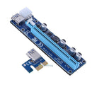 PCI-E 1X TO 16X 008C USB 3.0 Wire Square 6PIN Extender Riser Card Adapter Cable