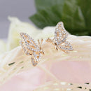 New Fashion Women Lady Elegant Butterfly Crystal Rhinestone Stud Ear Earrin G7G1