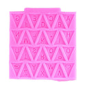 Flag Shape 26 English Letters Silicone Mold Chocolate Fondant Cake Decoratin Hn