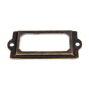 Retro Brass Drawer Label Pull Frame Handle File Name Card Holder+Screws 12P3 Gw