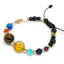 1pcs Universe Planet Solar Galaxy Stone Colorful Glass Adjustable Bracelet Neckl