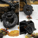 Car Pendant Ebony Wood Hang Decorations Chinese Fengshui Dragon Sculpture Crafts