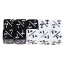 Acrylic 16mm Dice Family Set White and Black for TRPG Cup Role Play Game